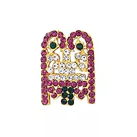 God Ornament Gold Plated Stone Work Amman Thali