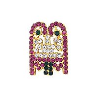 God Ornament Gold Plated Stone Work Amman Thali