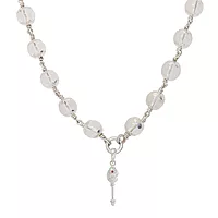 Silver Sphatik With Lord Murugan Vel om Penadant