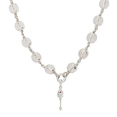 Silver Sphatik With Lord Murugan Vel om Penadant Silver Sphatik With Lord Murugan Vel om Penadant