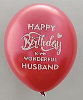 The Magic Balloons -Happy Birthday Decorations Kit- Set of 21 pcs Birthday Balloons Combo for husband's special day | Perfect for Party decorations | 10 Red and 10 white balloons with a Banner