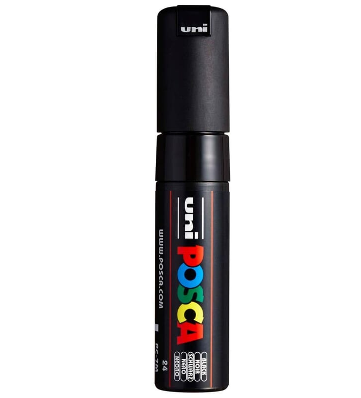UNI POSCA MARKER - 7M BLACK UNI POSCA MARKER - 7M BLACK
