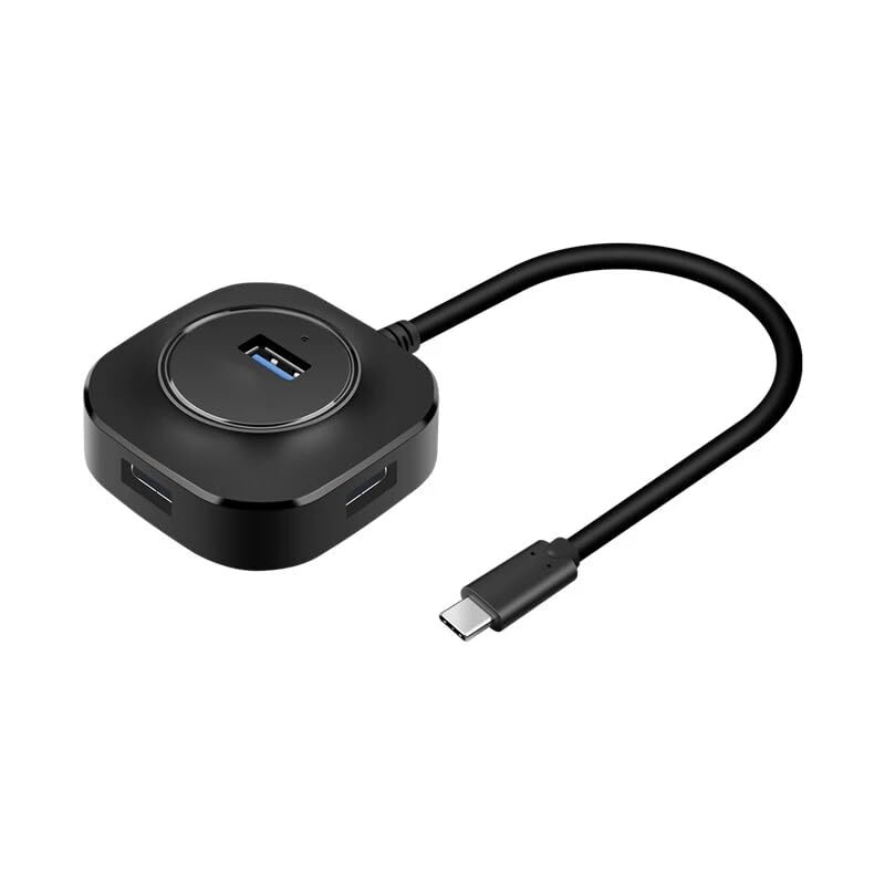 HAMMOK GRACE 4-Port USB 3.0 Hub – Black: Expand your connectivity with this sleek hub featuring 4 USB 3.0 ports for fast data transfer. Compact design, perfect for home or office use.