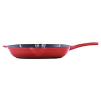 Wonderchef Ferro Cast-Iron 29.5 cm Grill Pan, 2.6L, 4.5 mm, Majolica Red