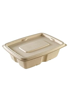 Bamboo Bagasse Rectangle Container With Lid