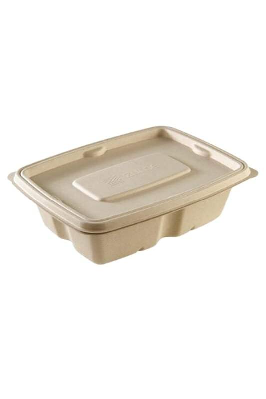 Bamboo Bagasse Rectangle Container With Lid