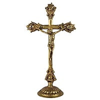 Brass Jesus Christ Cross - 13 inch Height | Symbol of Faith