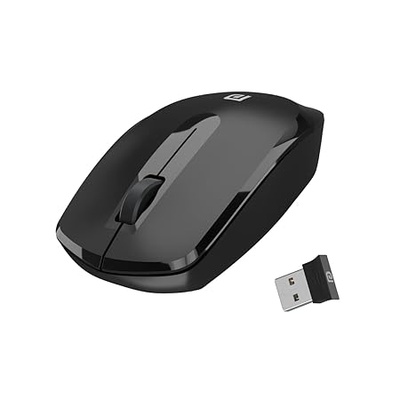 Portronics Toad 25 Wireless Mouse, 2.4 GHz with USB Nano Dongle, 1200 DPI Optical Tracking, Ambidextrous for PC, MacBook, Laptop (Black) Portronics Toad 25 Wireless Mouse, 2.4 GHz with USB Nano Dongle, 1200 DPI Optical Tracking, Ambidextrous for PC, MacBook, Laptop (Black)