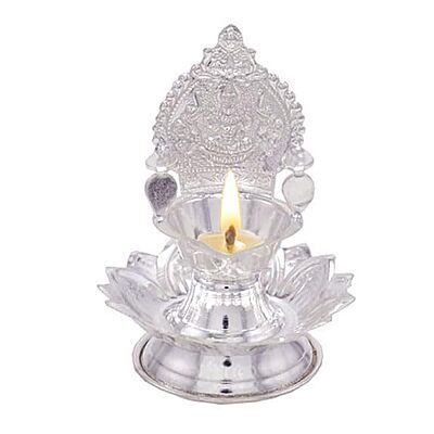 Silver Lotus Kamatchi Diya