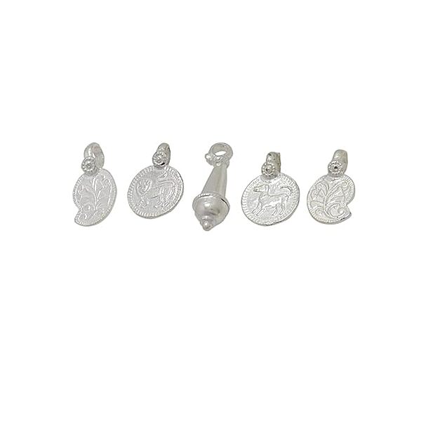 Silver Thambi thozhan Set (Hip Chain Pendants) for baby