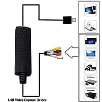 Easycap USB 2.0 Adapter TV Video Audio VHS to DVD Converter Capture Card Adaptor (Black) Easycap USB 2.0 Adapter TV Video Audio VHS to DVD Converter Capture Card Adaptor (Black)