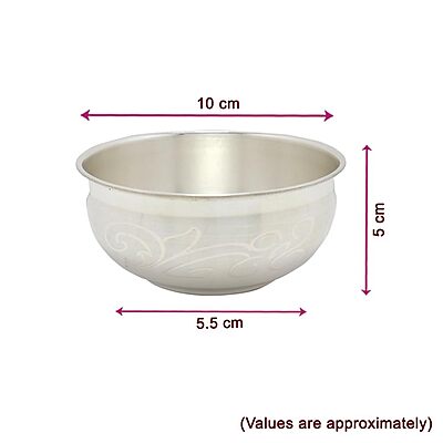 Silver Bowl Kinnam for Baby Home chandi ki Katori for Baby Feeder Dining