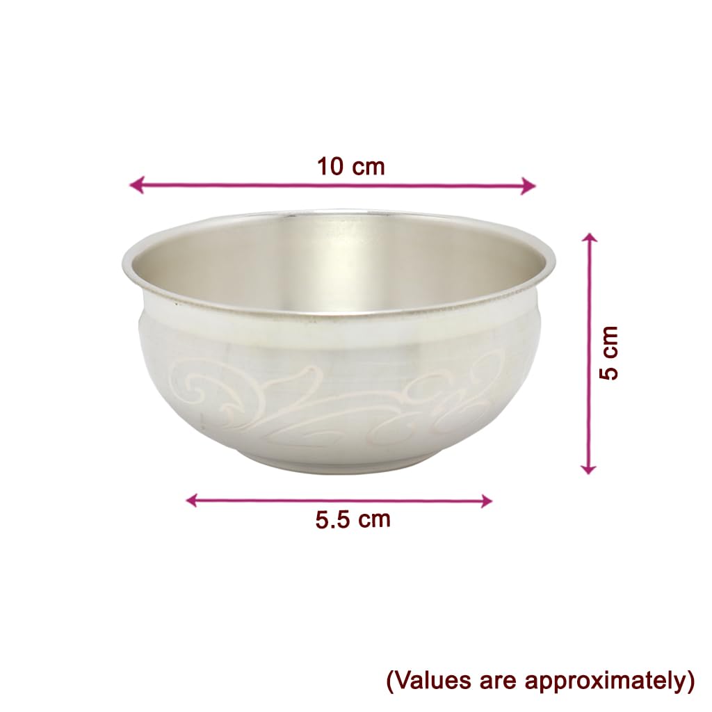 Silver Bowl Kinnam for Baby Home chandi ki Katori for Baby Feeder Dining