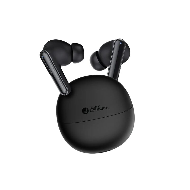 Just Corseca Spectre TWS Earbuds – Bluetooth 5.4 | Quad Mic ANC & ENC | 13mm Drivers | Black