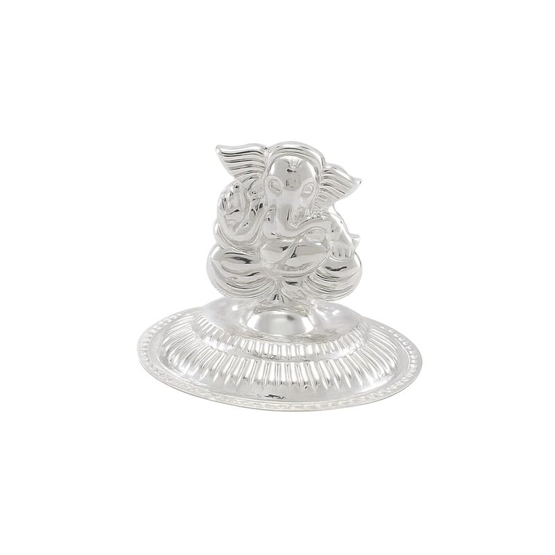 Silver Ganapathy Incense Holder / Idol