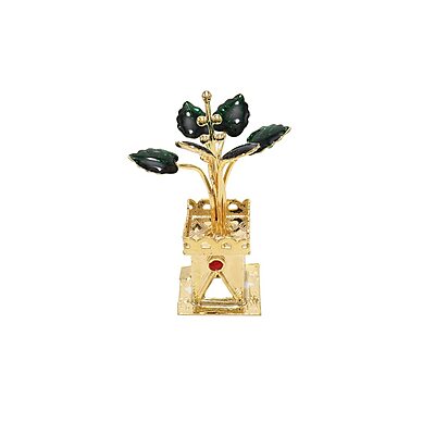 Silver Tulasi Madam / Tulsi Plant (Gold Plated)