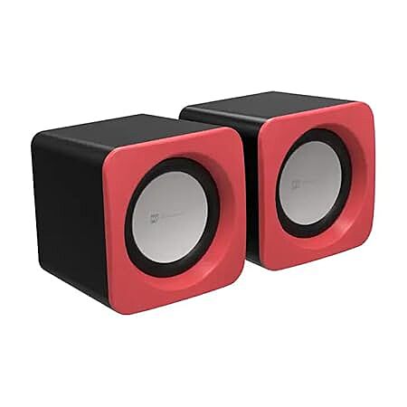 HAMMOK CHEER Mini USB Speaker – Compact Design, Powerful Sound | Red & Black | Perfect for Travel, Music & All Devices
