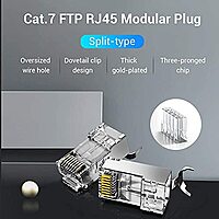 uPort CAT7 Connector – Shielded RJ45 Plug offers high-speed data transmission with enhanced shielding for reduced interference. Ideal for networking applications requiring reliable performance.