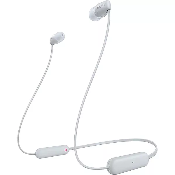 Sony WI-C100 Wireless Neckband – Deep Bass | 25H Battery | DSEE | Splash Proof