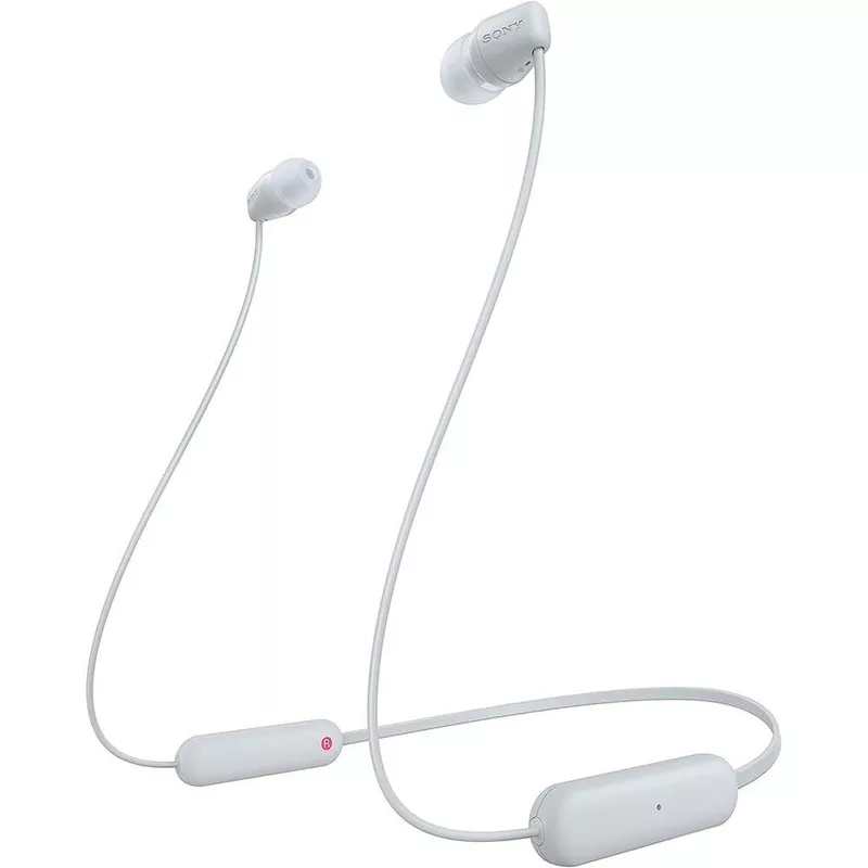 Sony WI-C100 Wireless Neckband – Deep Bass | 25H Battery | DSEE | Splash Proof