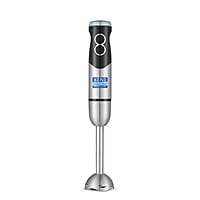 Kent Ss Hand Blender 450W | Variable Speed Control | Turbo Switch For Fast Blending | Detachable Shaft For Easy Cleaning | Hot & Cold Blending | Low Noise Dc Motor - Stainless Steel, 450 Watts, Silver