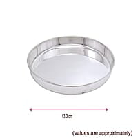 Silver Plain Plate for Pooja,Home (13.3CM)