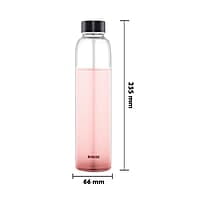 Borosil Crysto Slim Glass Water Bottle, Water Bottle for Fridge, Borosilicate Glass, Extreme Temperature Resistant, For Hot & Cold Water, Milk, Lassi, Juice, Black Lid, 550 ml, Stylish & Transparent