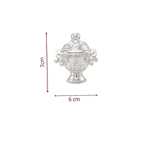 Kumkum Dabbi Silver Traditiona ghugroos haldi Sindoor Dabbi Perfect Wedding Gift (39g)