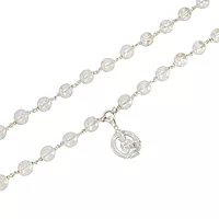 Sphatika Mala with Ayyappan (Iyyappan) Pendant – Pure Quartz Crystal Mala