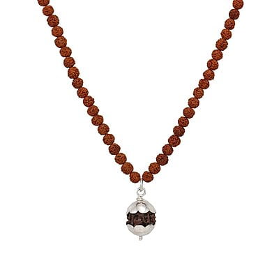 Rudraksha Mala/Chain with Rudraksha Pendent/Dollar