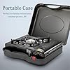 Dual Fuel Portable Gas Stove for Propane & Butane, Camping Stove with Single Burner, Propane Adapter
