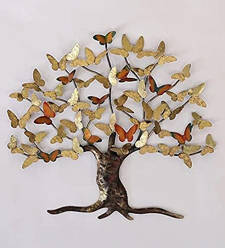 DAD Metal Butterfly Tree Wall Art Sculpture for Living Room, Bedroom, Office - Size (37x2x33 Inches)
