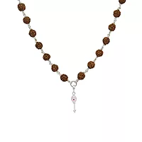 Original Rudraksha Mala in Silver with Vel Pendant Certified