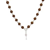 Original Rudraksha Mala in Silver with Vel Pendant Certified