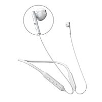 Portronics Harmonics Z5 – Bluetooth Headset, 33Hrs Playtime, Crisp Sound, Comfortable Fit, Sleek Design, Ideal for Music & Calls, Easy Controls, Lightweight, Perfect for Daily Use, White Color.