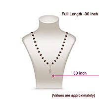 Silver Five Face Rudraksha Mala with Murugan Pendant