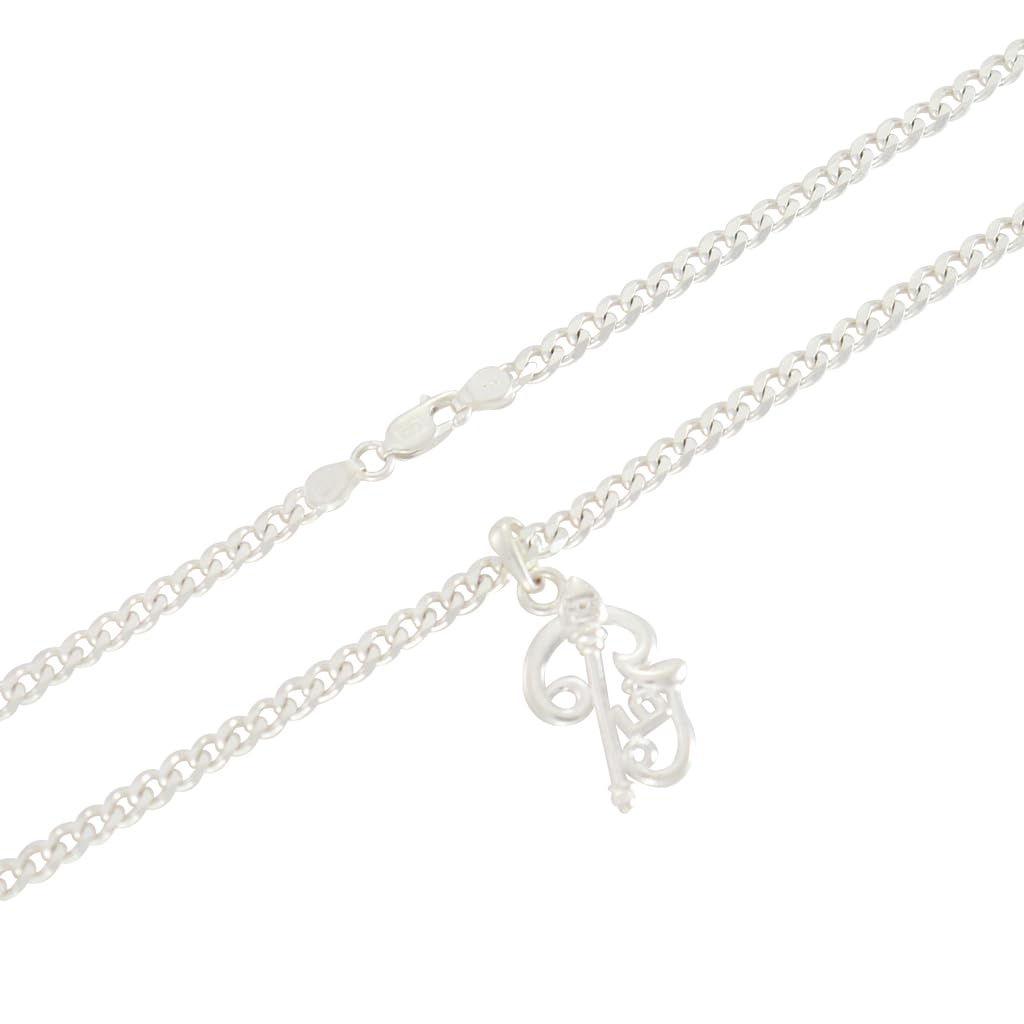 Sterling Silver Chain With God Kartikeya Subrahmanya Pendant