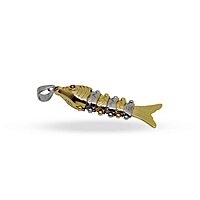 Sterling Silver Fish Pendant | Golden colour Finish