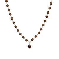 Silver Tied Rudraksha Mala