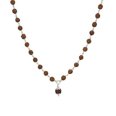 Silver Tied Rudraksha Mala Silver Tied Rudraksha Mala