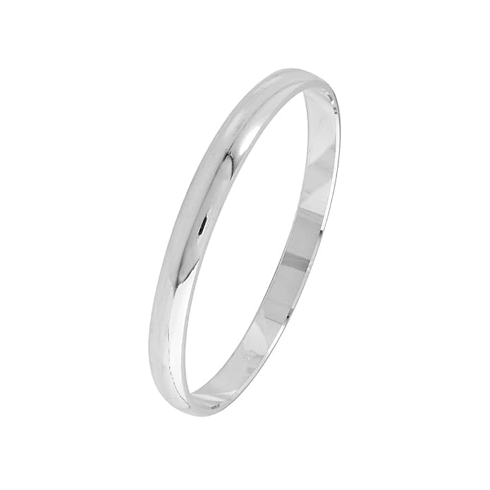 SRIMATHI JEWELLERS Men's 925 Sterling Silver Kada | BIS Hallmarked 925 Silver Kada for Men | Silver Kada for Men | Boys Silver kada for hand | Silver Kada for Men