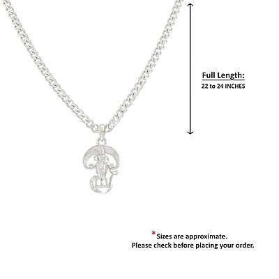 Sterling Silver Chain With God Kartikeya Subrahmanya Pendant