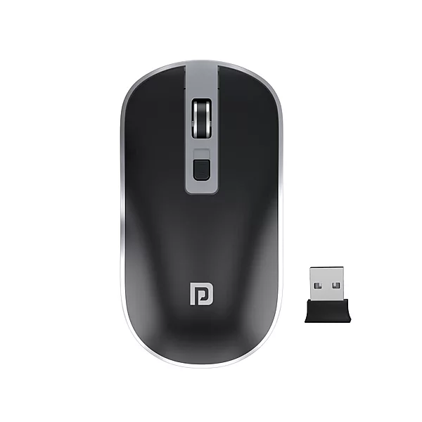 Portronics Toad 14 Wireless Mouse – 2.4GHz with USB Nano Dongle | Up to 1400 Adjustable DPI | Dual-Function Scroll Wheel | Laptop, PC & MacBook Compatible | Black