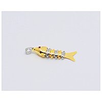 Sterling Silver Fish Pendant | Golden colour Finish