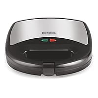 Borosil Neo Grill 2.0, 750 Watt, Bread Sandwich Maker, Makes 2 Sandwiches, Non-stick Grill plates opens 105°, For Snacks and Breakfast