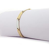 Gold-Plated Silver-Tone Unisex Bracelet