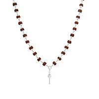 Original Rudraksha Mala in Silver with Vel Pendant Certified