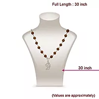 Original Rudraksha Mala in Silver with Om Pendant | Certified