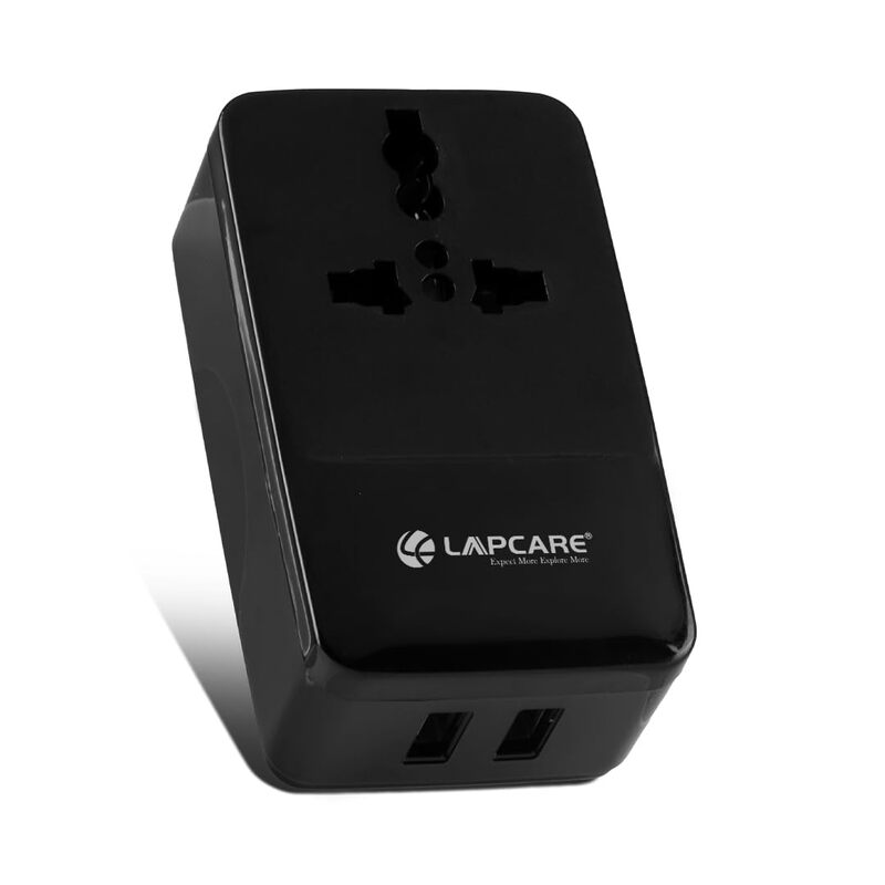 Lapcare LAPEX‑012 multiport charger supports USB‑A & USB‑C with 3.4 A total output. Universal 100–240 V input, built-in safety protections, LED indicator, compact travel design.
