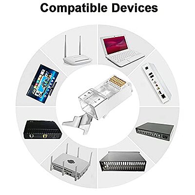uPort CAT7 Connector – Shielded RJ45 Plug offers high-speed data transmission with enhanced shielding for reduced interference. Ideal for networking applications requiring reliable performance.